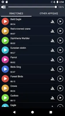 Birds Sounds Ringtones and Wallpapers android App screenshot 6